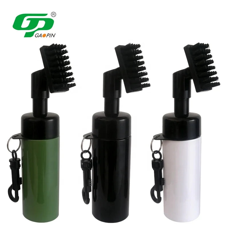 Gaopin GP-525 Professional Golf Club Cleaning Brush Retractable Head Lightweight Design Plastic Nylon Bristles-Black Golf