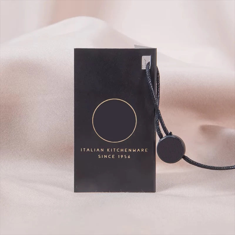 Customized Small Black Paper Hang-Tag with Lock String for Packaging Jewelry Glasses Watches