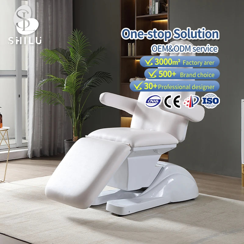 Luxury Electric Adjustable Cosmetic Bed for Spa Beauty Treatments for Home Living Room Bedroom Gym School Hotel Outdoor Use