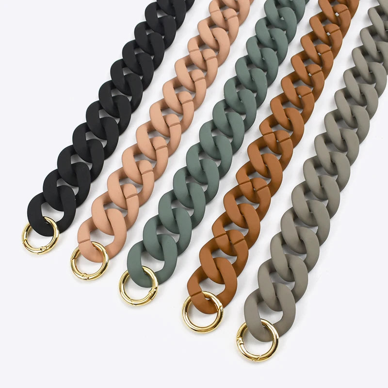 High Quality Metal Custom Handbag Hardware Chain Accessories Resin Bag Chains Purse Chain