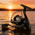 [Germany Stock] Rooblinos NX Left Hand Spinning Reel 5.2:1 Gear Ratio Nylon River Stream Lake Use Anti-Reverse Two-Speed