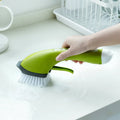 Durable Soap Dispensing Plastic Scrub Brush Sink Easy Cleaning Brush Dish Brush