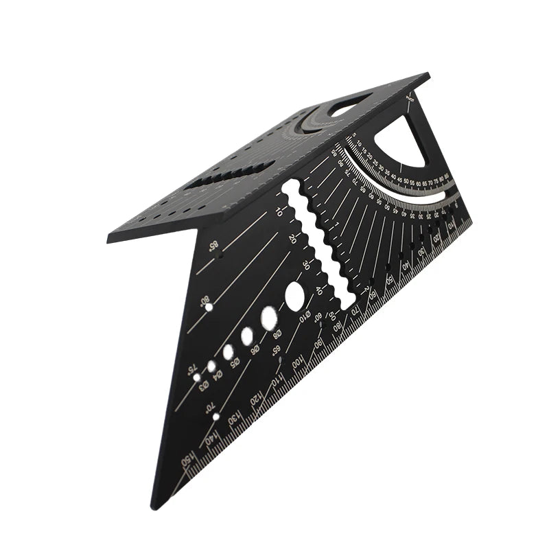 Aluminum Alloy Multi-function 90 And 45 Degree Ruler T-type Combination Ruler Woodworking Angle Ruler