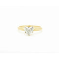 1.0 Carat Heart Cut Lab Grown Diamond Solitaire Engagement Wedding Ring in 18k Gold for Anniversary and Gift IGI Certified