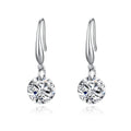 Wholesale NEW Trendy 925 Sterling Silver Diamond Dangle Hook Earrings Cubic Zirconia Drop Pendant Earrings Woman