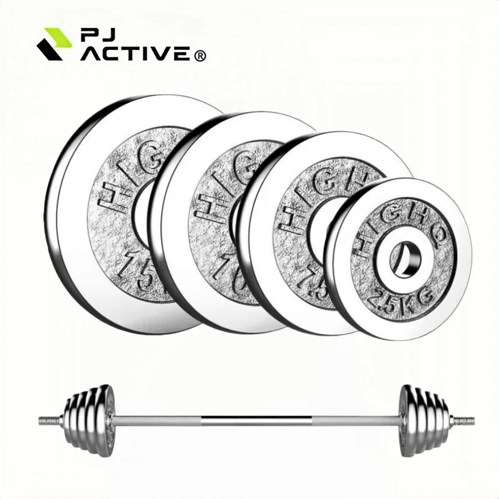 PINJIAN Cast Iron Weight Lifting Plate Gym Equipment Fitness Metal Steel Barbell Dumbbell Calibrated Weight Plates