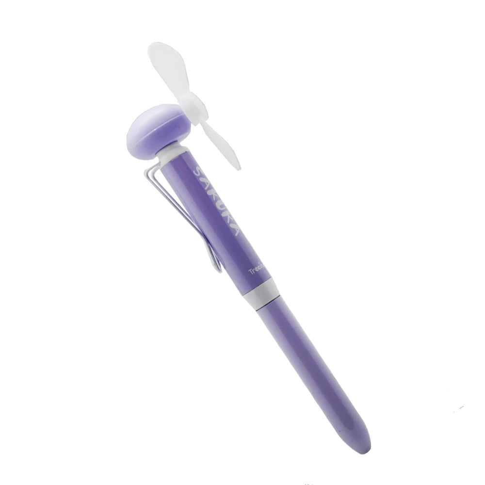 Hight Quality Metal Electronic Pen Metal Cartoon Fan with Ball Pen Newest Design Fan Pen From China Factory