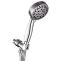 5 Settings Rainfall Handheld Shower Head Kit with Hose and Adjustable Holder Chrome Finish High Pressure Water Saving Showerhead