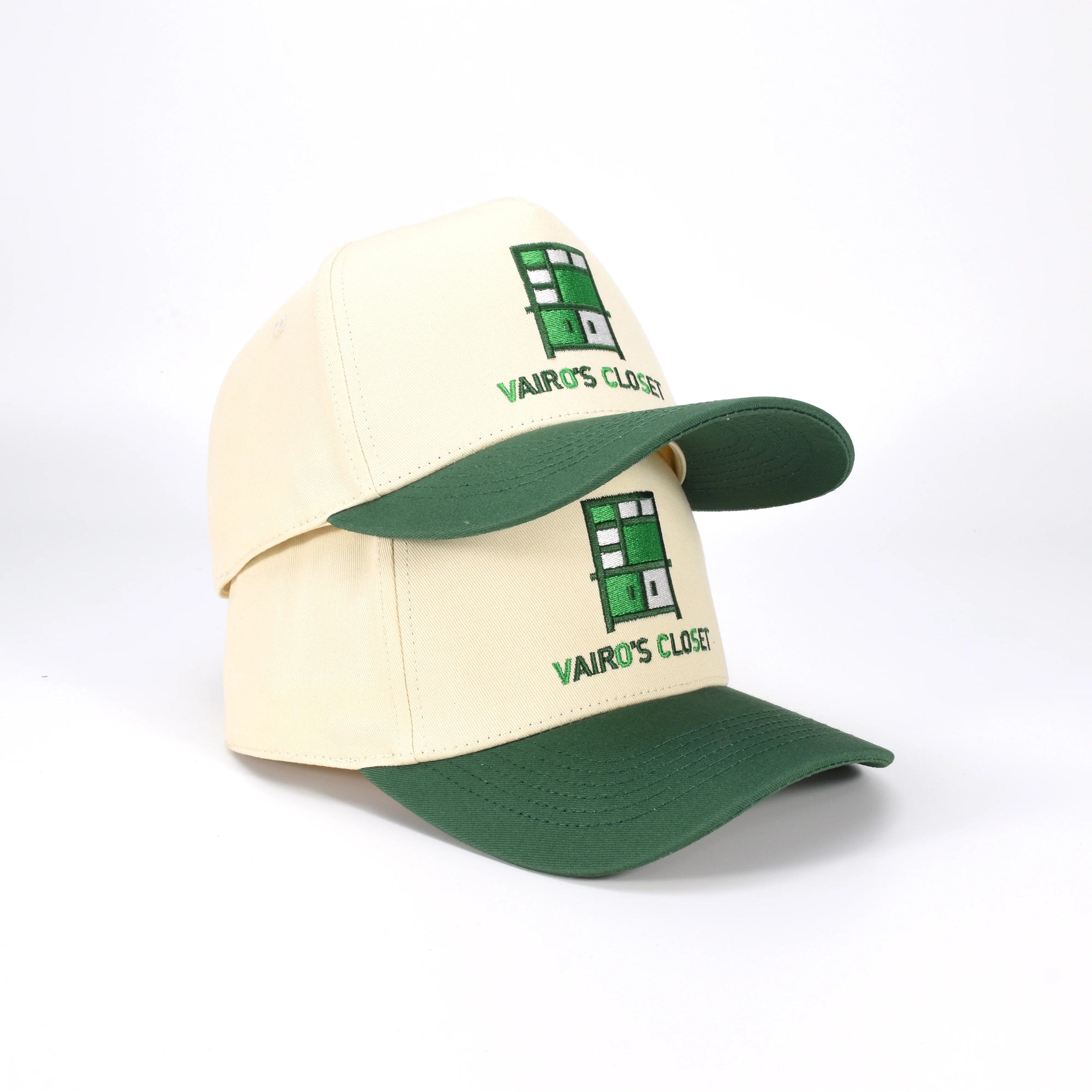 Unisex Two Tone 5-Panel Cotton Hat Waterproof Terry Fabric Custom Embroidery Logo Street Style Sporty Wholesale Bulk Supply