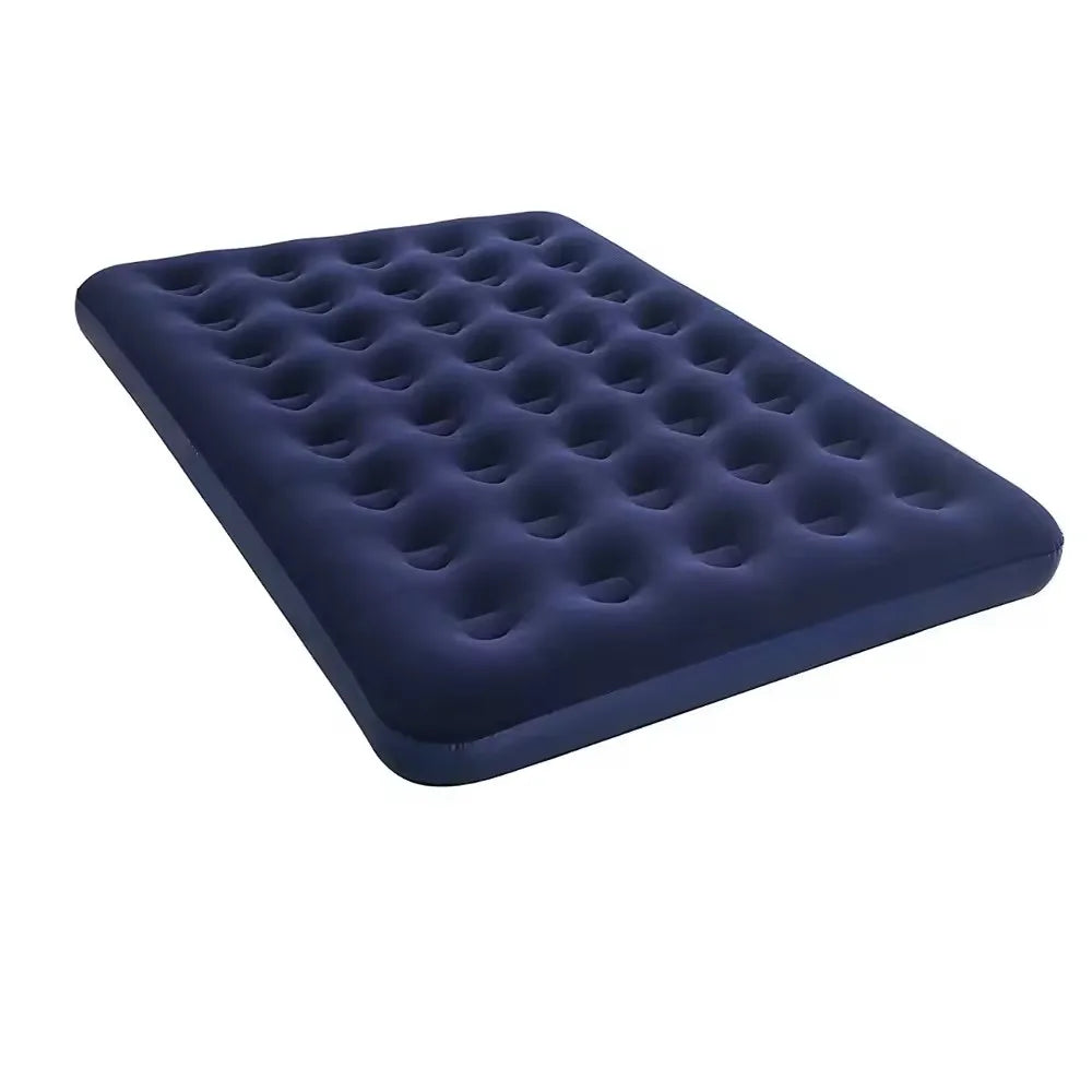 Comfortable Double Size Camping Inflatable Flocked Air Bed