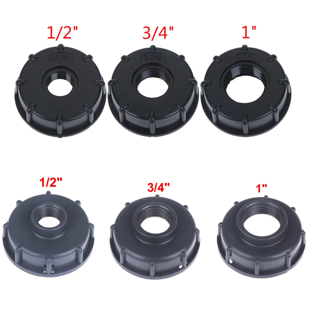 IBC Tank Adapter S60X6 Coarse Thread to 1/2" 3/4" or 1" Female Thread Water Tank Connector IBC Tote Fittings PP Reducing Bush