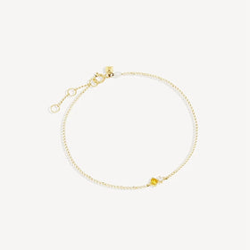 Titanium Steel 12 Birthstone Simple Bracelets for Girls 18k Gold Filled Colored Zircon Bracelet Women Jewelry