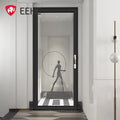Laminated Glass Aluminum Swing Door Double Tempered Glass Casement Bathroom Door Soundproof Door