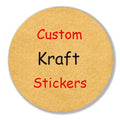 Factory Wholesale Roll Kraft Paper Round Label Sticker Direct Order Message to Provide Design Drawings Customized Logo100pcs