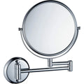 WONDER Modern Hotel Bathroom Double-Sided Round Wall-Mounted Folding 3X Magnifying Lighted Chrome Makeup Mirror 1 Year Warranty