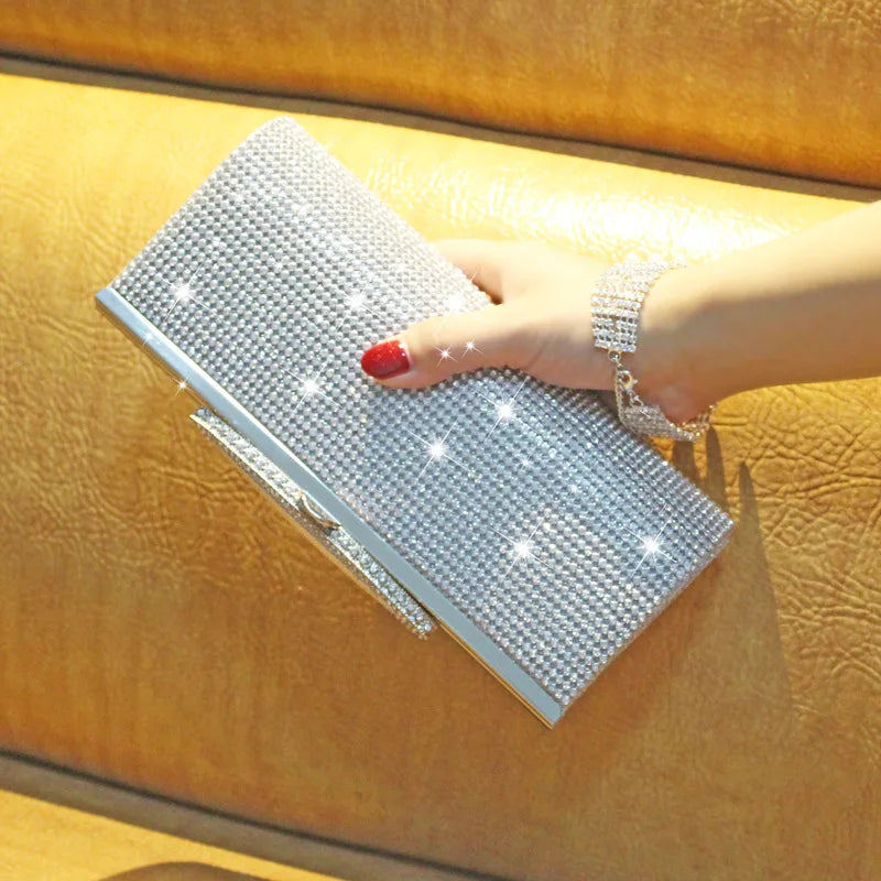 2022 Luxury Women Handbag Party Evening Bags Shiny Diamond Clutch Purse Bridesmaid Dresses Clutch Bag
