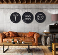 Wall Iron Art 12 Zodiac Art Wall Decoration Home Wall Laser Arts and Crafts Room Pendant