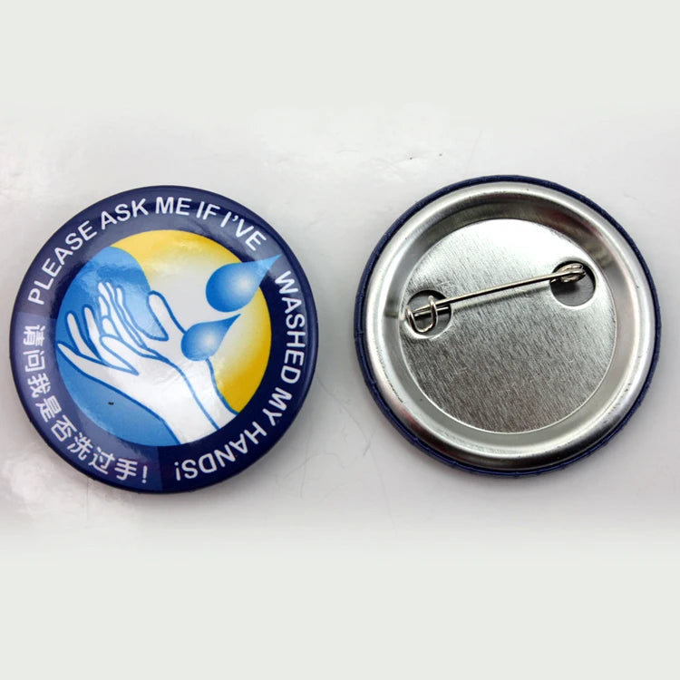 Factory Directly Eco-friendly Christmas Party Gift Custom Buttons Pins Cute Pin Button Badge High Quality Fast Delivery Durable