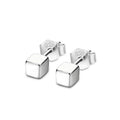 AB251 925 Sterling Silver Small Square Tiny Stud Earrings for Women Original Design Fine Jewelry Bijoux Brincos Ear Piercing