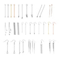 S925 Sterling Silver Box Chain Threader Ear Line With Peg Bail & Hooks Snake Chain Drop Earring Wire Tassel DIY Jewelry Findings