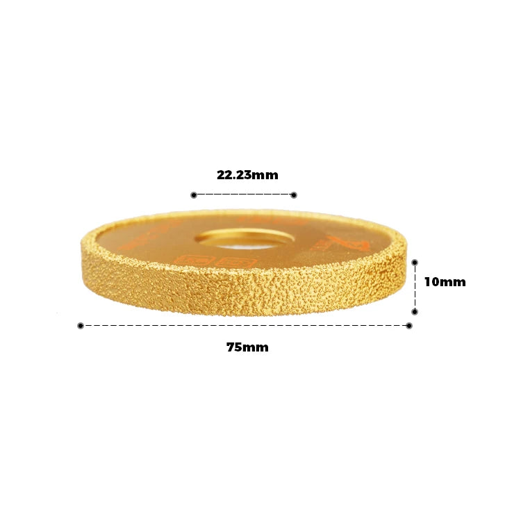 Hot Selling 75mm Round Vacuum Brazed Diamond Grinding Wheel for Granite Marble Artificial Stone Edge