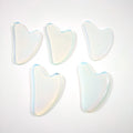 Huiying Hot Sale Heart Gem Guasha White Stone Scraping Massage Tool Opalite Board