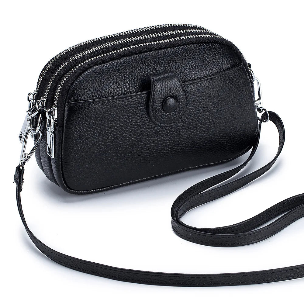 Popular High Quality  Genuine Leather Popular Messenger Bag Custom Messenger Crossbody Bag for Women