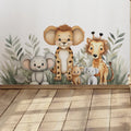 Creative tiger Giraffe Sloth Wall Stickers 3d Home Decoration Water Proof Stickers for Home Decor Living Room