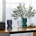 French Relief Clear Modem Home Floor Decoration Transparent Round Flower Arrangement Large Glass Vase for Wedding