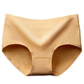 JOGOGO Wholesale Customize New Popular Solid Color Plus Size Mid Waist Soft Women Briefs Underwear Breathable Panty