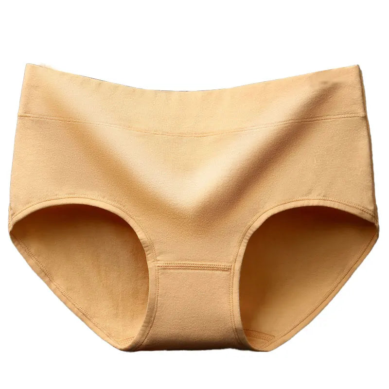 JOGOGO Wholesale Customize New Popular Solid Color Plus Size Mid Waist Soft Women Briefs Underwear Breathable Panty