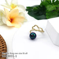 Hawaiian Jewelry Wholesale Gold Plated Adjustable Pearl Jewelry Rings Hawaiian Open Rings