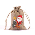 10*15cm Hot Selling Christmas Party Drawstring Linen Burlap Jewelry Packaging Shopping Tote Bag