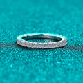 S925 Sterling Silver Minimalist Starry Band Moissanite Rings for Women Perfect Couple Gift