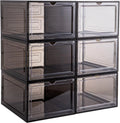 PP Clear Stackable Modern Shoe Storage Boxes 12 Pack Eco-Friendly Foldable Plastic Household Shoes Organizer for Closet
