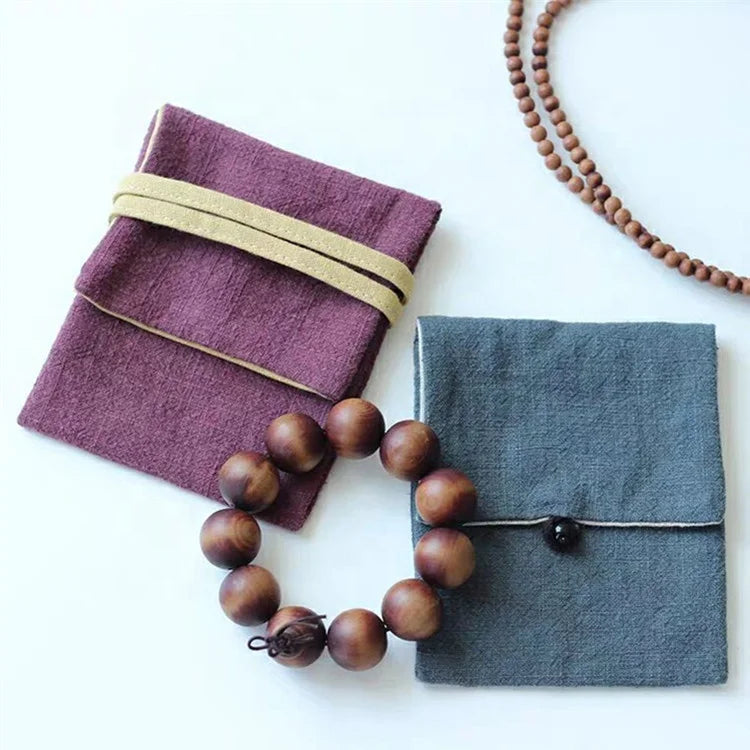 Custom Organic Cotton Recyclable Jewelry Envelope Bag for Jewelry Packaging