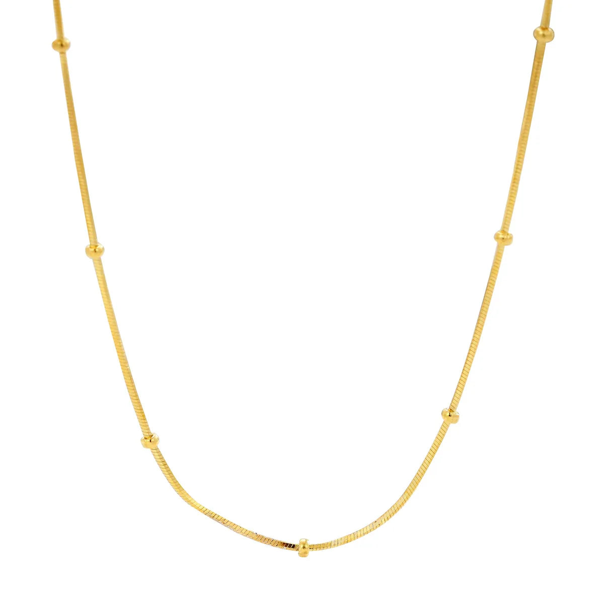 Rainbowking S925 Sterling Silver Spacer Beads Snake Bone Necklace Niche Senior Sense of Hundred Matching Collarbone Chain Female