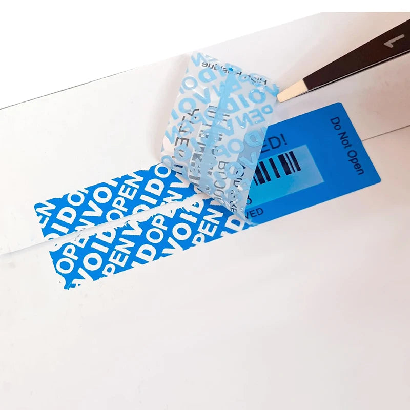 Customized Hidden Text Security Sticker With Serial Numbers Tamper Evident Seal Sticker