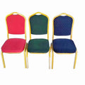Free Sample Cheap Stackable Modern Commercial Gold Party Red Fabric Hotel Banquet Chairs for Wedding Event