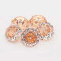HanYu Morgan Orange Sandwich Octagon Millennium Rose Cut Zircon Bare Stone Octagon CZ