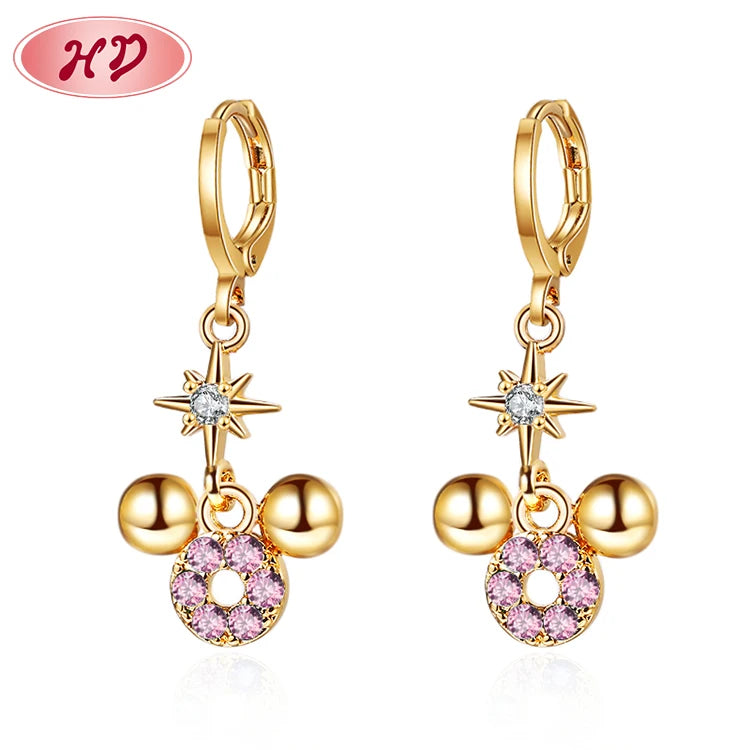 Wholesale Kids Jewelry by the Dozen Trendy Adorable Cartoon Long Drop Earrings for Teenagers Women Girl