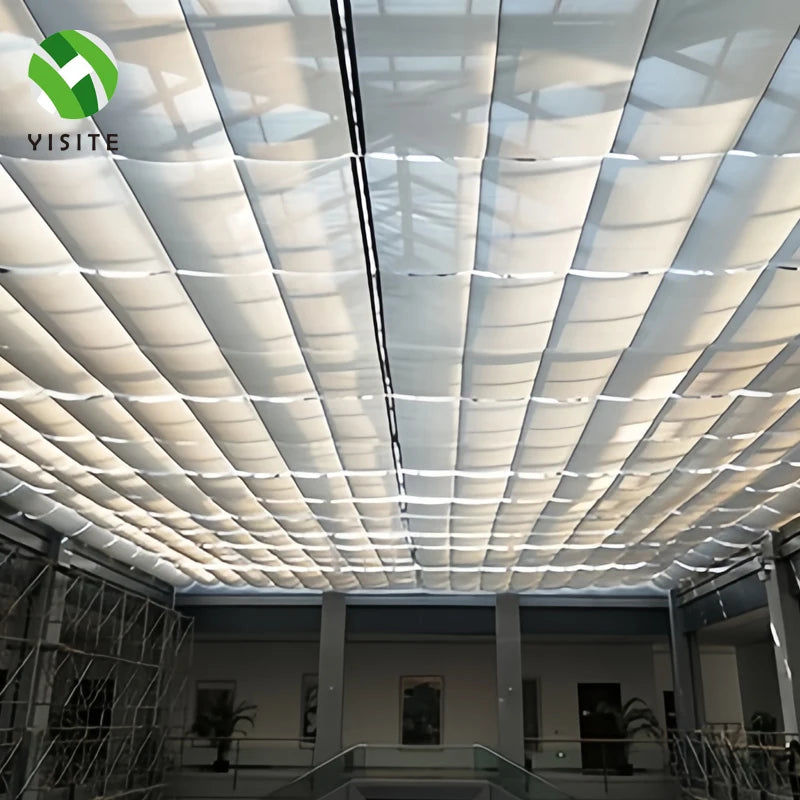 YST Built-In Skylight Sunshade Roof Curtain Insulation Waterproof Folding Electric Ceiling Curtain Modern Design