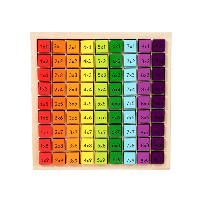 Cpc Ce Wooden Multiplication Math Board Game Kids Montessori Math Manipulatives Learning Toys 100 Wooden Counting Blocks