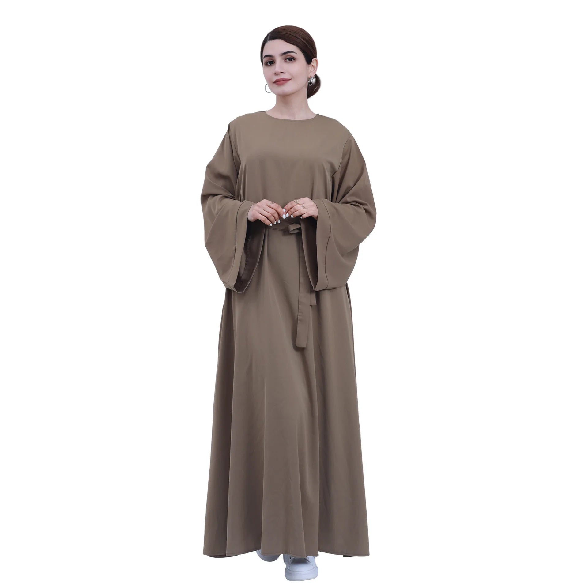 Muslim Nida Dress Modest Abaya Dresses Plain Color Traditional Classic Islamic Clothing for Muslim Women