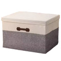 Modern Classic Rectangle Cotton Linen Fabric Storage Box Multifunction Design Folding Feature Multiple Sizes for Home Closet
