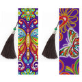 Spot Wholesale Diamond Painting Bookmark 5d Butterfly DIY Tassel Diamond Crystal Bookmarks Gifts