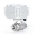1/4'' BSP/NPT Stainless Steel Motor Actuated Ball Valve 9-24VAC/DC or 110-230VAC NO/NC Failsafe 10 Bar