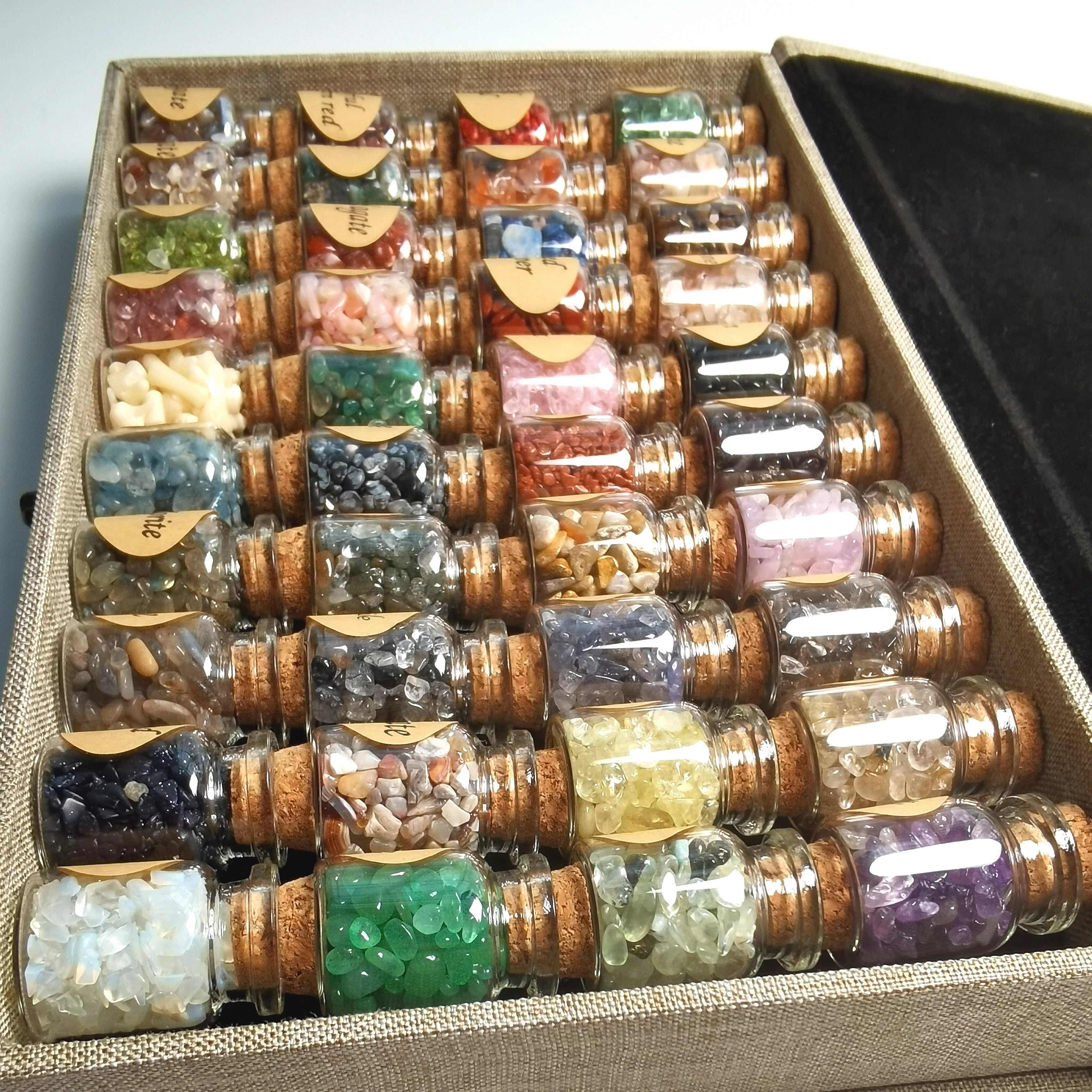 Crystal Gravel Wholesale Natural Crystals Healing Stones Crystal Tumbled Stone Gift Box for Gift
