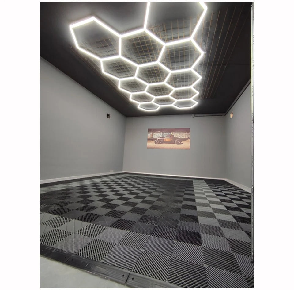 SUEZ Modern Design Self-Draining Garage Floor Liner Interlocking PP Tiles for Home Free Flow Style Parquet Surface Treatment