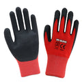 13 Gauge Polyester Crinkle Latex Palm Coated Work Safety Gloves 13g Waterproof Wrinkle Latex Gloves Construction CE Certificate